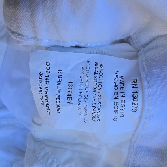 Athleta Womens White Linen Joggers With Zipper Pockets & Elastic Waist Size 8 - Picture 9 of 9